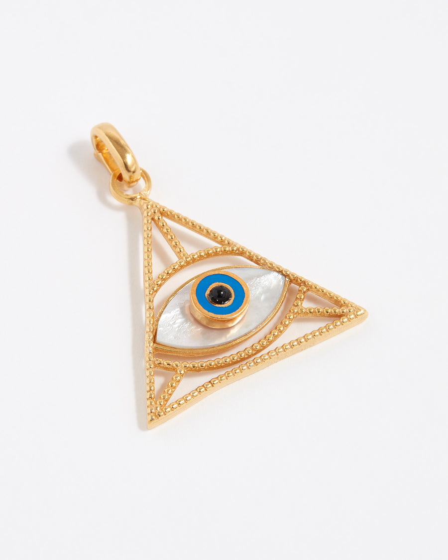 Soru Jewellery eveil eye mother of pearl protection charm product image