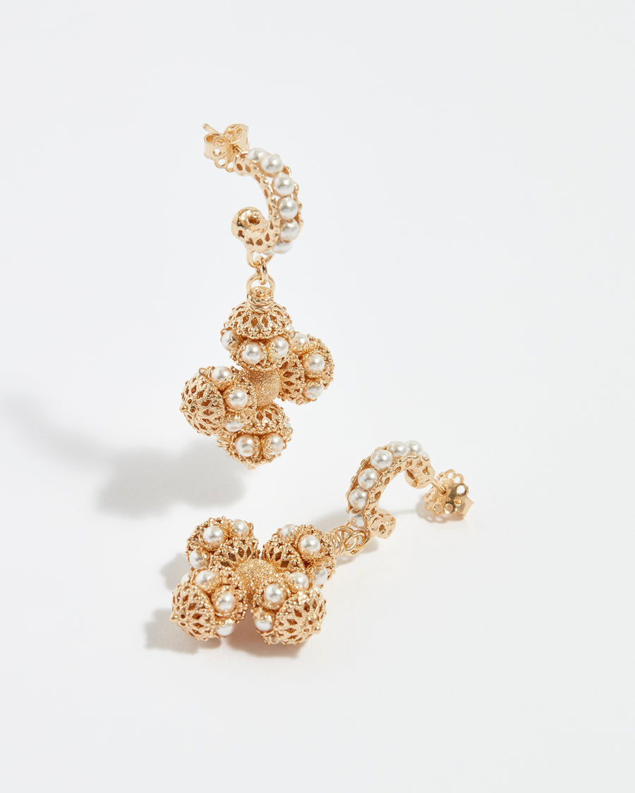 soru jewellery mini santina pearl cross earring