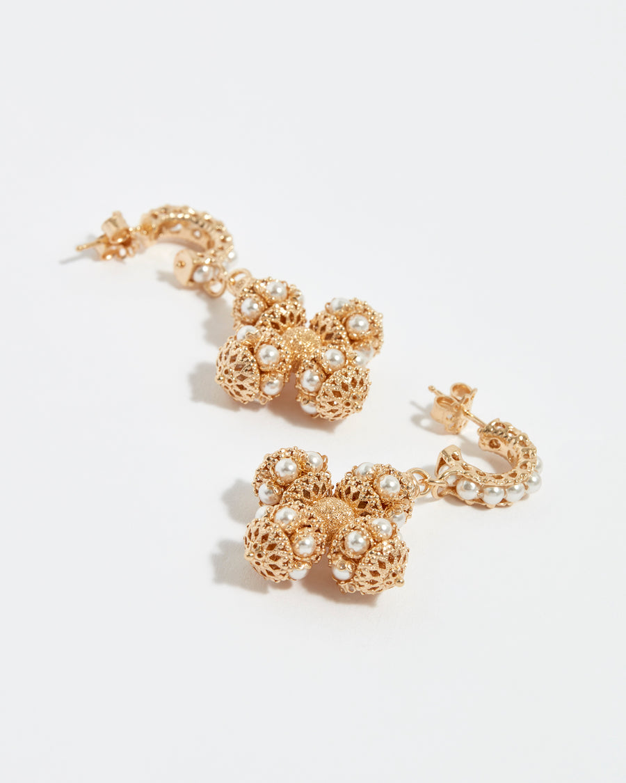 soru jewellery mini santina pearl cross earring