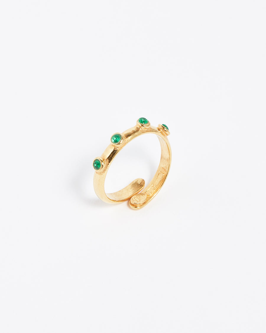 soru green Elba stacking ring gold