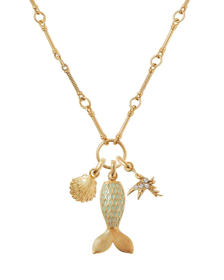 Soru Jewellery Hummingbird crystal and gold charm