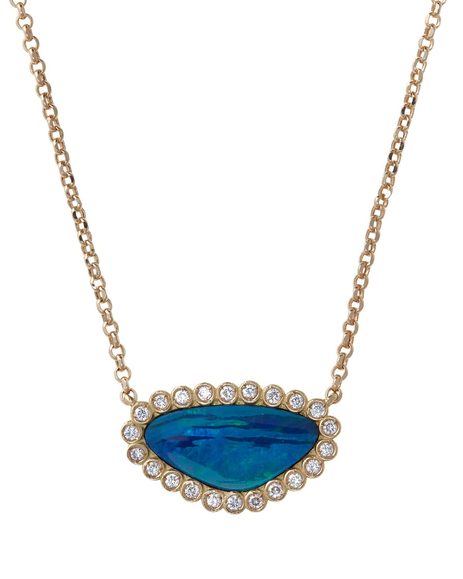 soru fine jewellery opal and diamond gold necklace