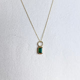 AUTUMN 26 SAMPLE SALE 14k Emerald Birthstone Charm Necklace 129