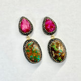 Ruby & Turquoise Earrings