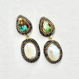 Turquoise and Baroque Pearl Earrings