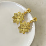 AUTUMN 26 SAMPLE SALE Pink Flower Drop Earrings 26