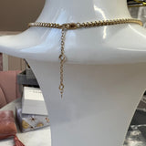 SAMPLE SALE 14k Solid Gold Natural Diamond Tennis Necklace