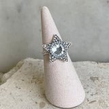 AUTUMN 26 SAMPLE SALE Silver Crystal Star Ring 99