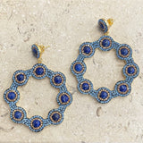 AUTUMN 26 SAMPLE SALE Lapis Hoop Earrings 64