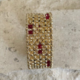 AUTUMN 26 SAMPLE SALE Gold and Agate Beaded Cuff Bracelet 4
