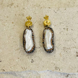 AUTUMN 26 SAMPLE SALE Baroque Pearl Double Sided Earrings 187