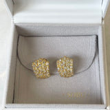 AUTUMN 26 SAMPLE SALE  Gold and Crystal Stud Earrings 132