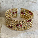 AUTUMN 26 SAMPLE SALE Gold and Agate Beaded Cuff Bracelet 4