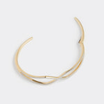 hinge open on geometric shaped gold and diamond bangle, product shot