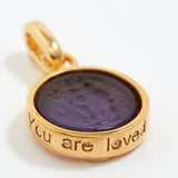 Love Talisman Charm "You Are Loved", Violet