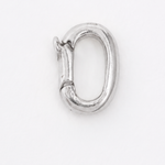 Silver charm connector on a white background