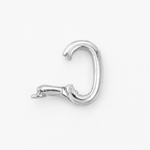 Silver charm connector on a white background