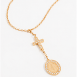 Solid Gold Madonna Necklace
