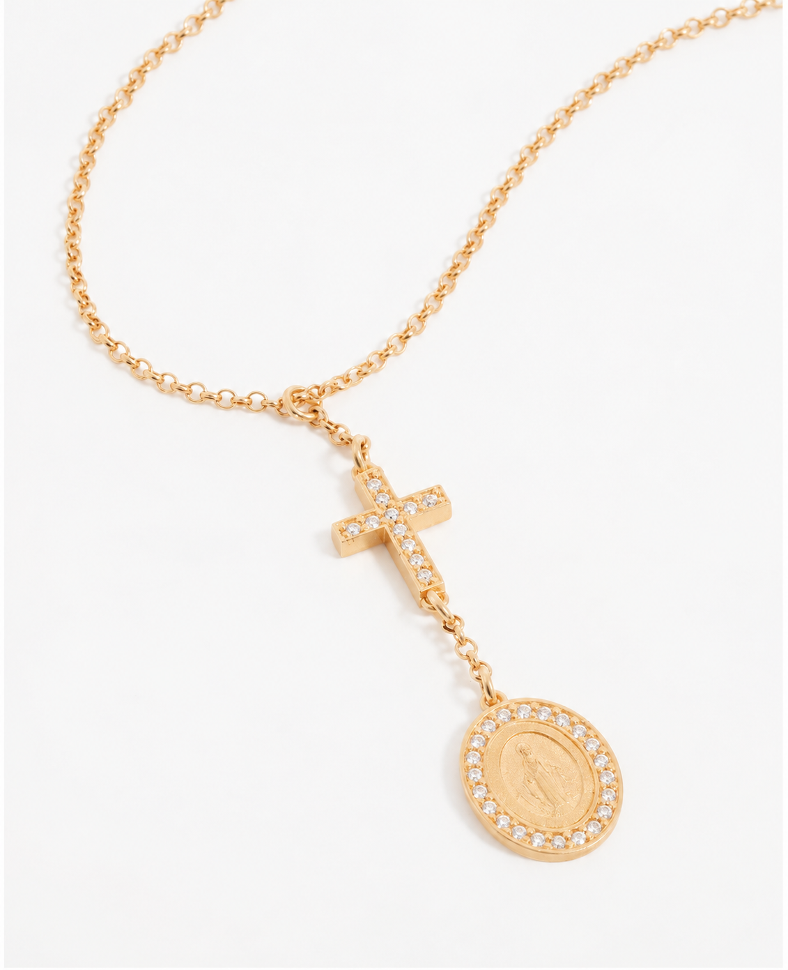 Solid Madonna Necklace