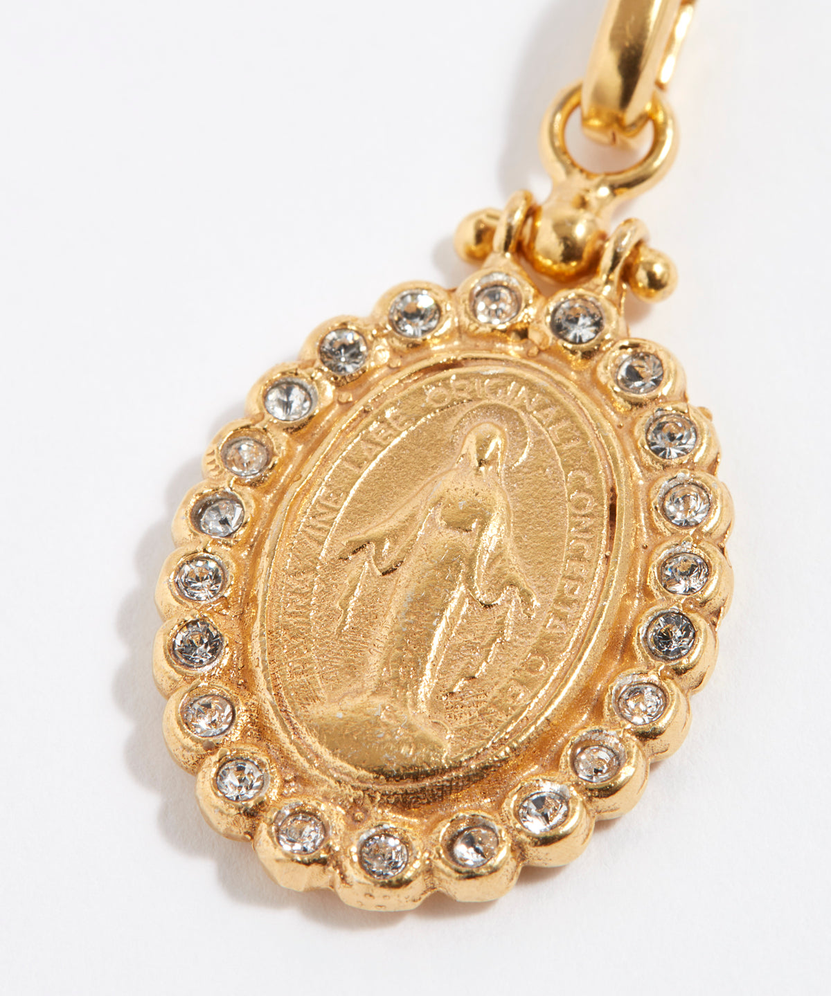 Soru Jewellery madonna gold and crystal charm product image