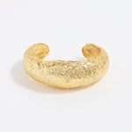 gold plated silver thick textured cuff bracelet