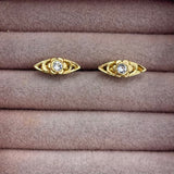 AUTUMN 26 SAMPLE SALE Crystal Evil Eye Stud Earrings 141