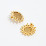 Soru Jewellery reverse product shot of crystal embellished coin stud earrings