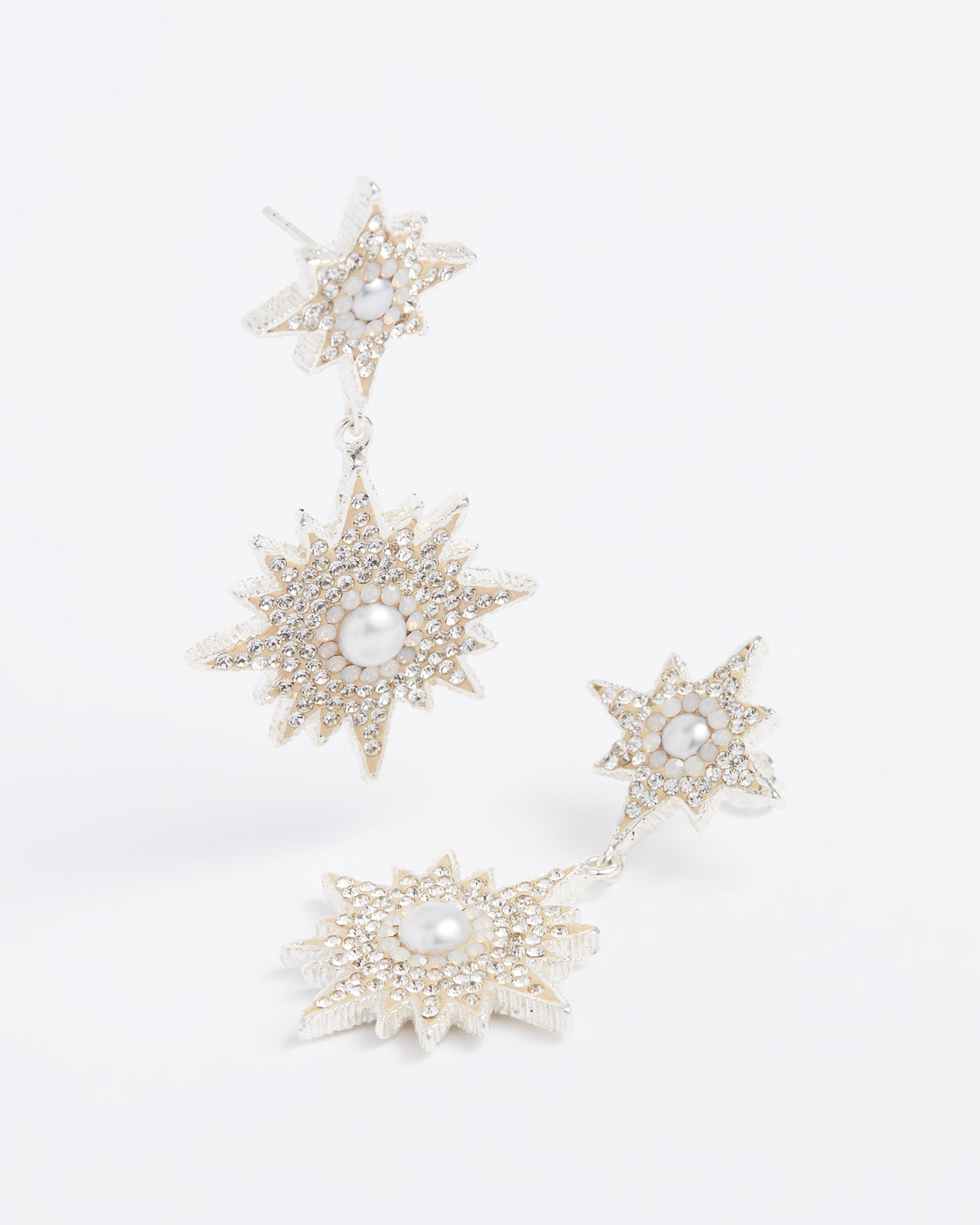 Supernova Earrings, Silver