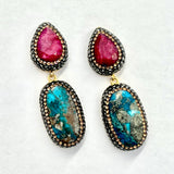 Ruby & Turquoise Earrings