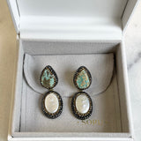AUTUMN 26 SAMPLE SALE Turquoise & Baroque Pearl Earrings 124