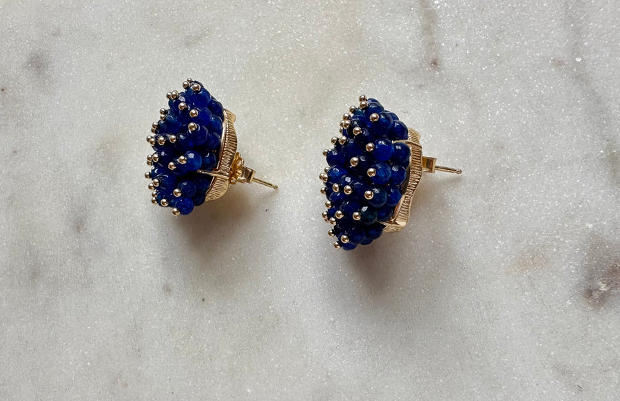 Sample Sale/26 - Maria Blue Stud Earrings