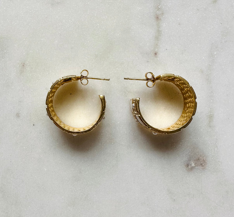 Sample Sale/34 - Pearl and Enamel Earrings