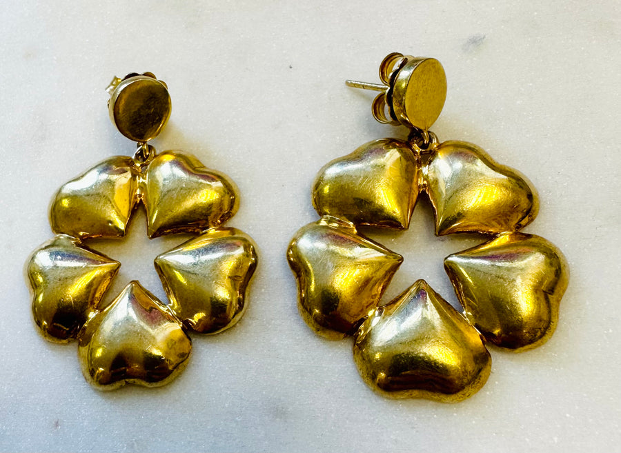 Sample Sale/82 Eternal Heart Gold Earrings