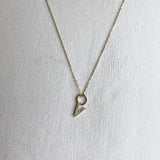AUTUMN 26 SAMPLE SALE 14k Diamond Letter V Charm Necklace 246
