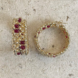 AUTUMN 26 SAMPLE SALE Gold and Agate Hoop Earrings 3