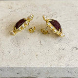 AUTUMN 26 SAMPLE SALE Cherry Agate Gloria Earrings 13