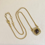 AUTUMN 26 SAMPLE SALE Smokey Topaz Pendant Necklace 22