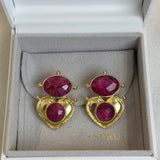 AUTUMN 26 SAMPLE SALE Ruby Heart Earrings 23