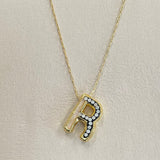 AUTUMN 26 SAMPLE SALE Letter R Pendant Necklace 30
