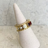 AUTUMN 26 SAMPLE SALE Red and White Ring 31