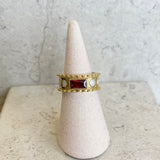 AUTUMN 26 SAMPLE SALE Red and White Ring 31