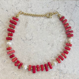 AUTUMN 26 SAMPLE SALE Red Beaded Bracelet 35