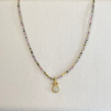 AUTUMN 26 SAMPLE SALE Beaded Moonstone Pendant Necklace 36