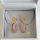 AUTUMN 26 SAMPLE SALE Rose Quartz Drop Earrings 44