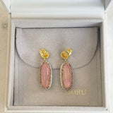AUTUMN 26 SAMPLE SALE Rose Quartz Drop Earrings 43