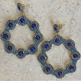 AUTUMN 26 SAMPLE SALE Lapis Hoop Earrings 55