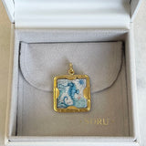 AUTUMN 26 SAMPLE SALE Square Seahorse Tile Charm 58