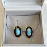 AUTUMN 26 SAMPLE SALE Turquoise and Black Earrings 61