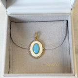 AUTUMN 26 SAMPLE SALE Turquoise and Crystal Charm 62