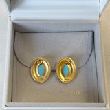 AUTUMN 26 SAMPLE SALE Turquoise and White Earrings 63